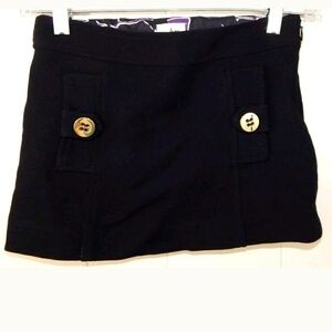 Milly Minis Girls Black Twill Mini Skirt